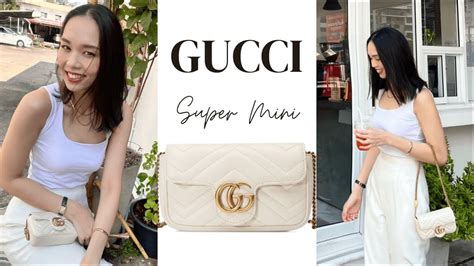 รีวิวกระเป๋า Gucci Supermini Marmont  .